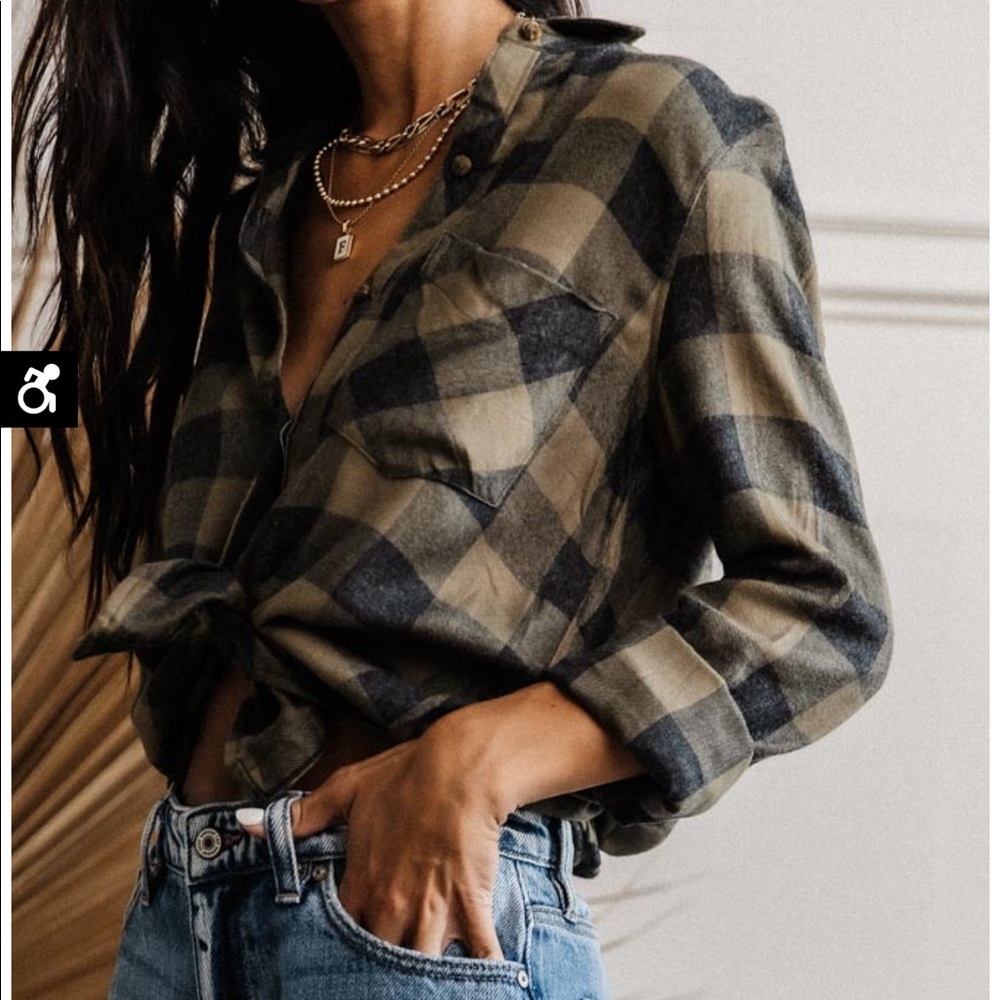 Flannel in Olive